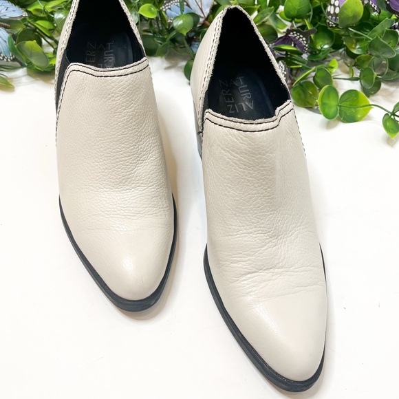 Naturalizer White Black Ankle Boots Size 7.5 - Picture 10 of 11